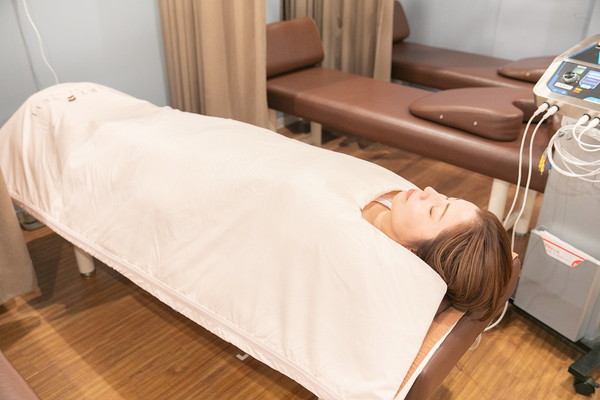 温熱療法をしている様子